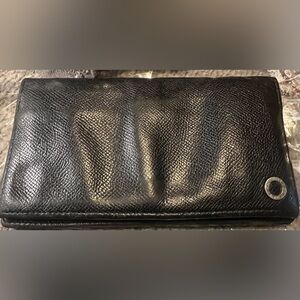 Bvlgari Black long leather wallet